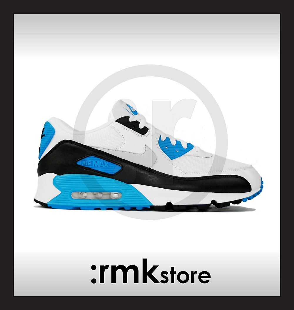 rmkstore: Nike Air Max 90 LE White Laser Blue 325018 108 rmkstore: Nike Air Max 90 LE White Laser Blue 325018 108